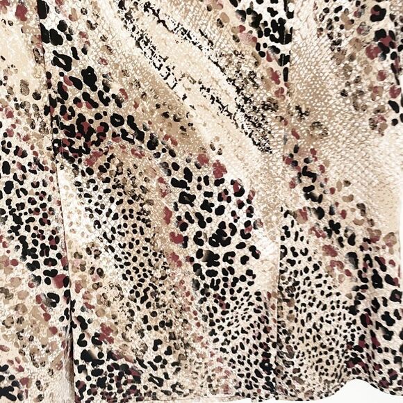 🟢Dana Buchman Animal Print Blouse Size L - Picture 6 of 7
